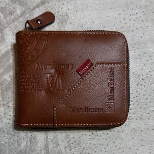 MenBense Brown Leather Wallet